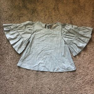 Altar’d State Wide Flutter Sleeve Keyhole Top